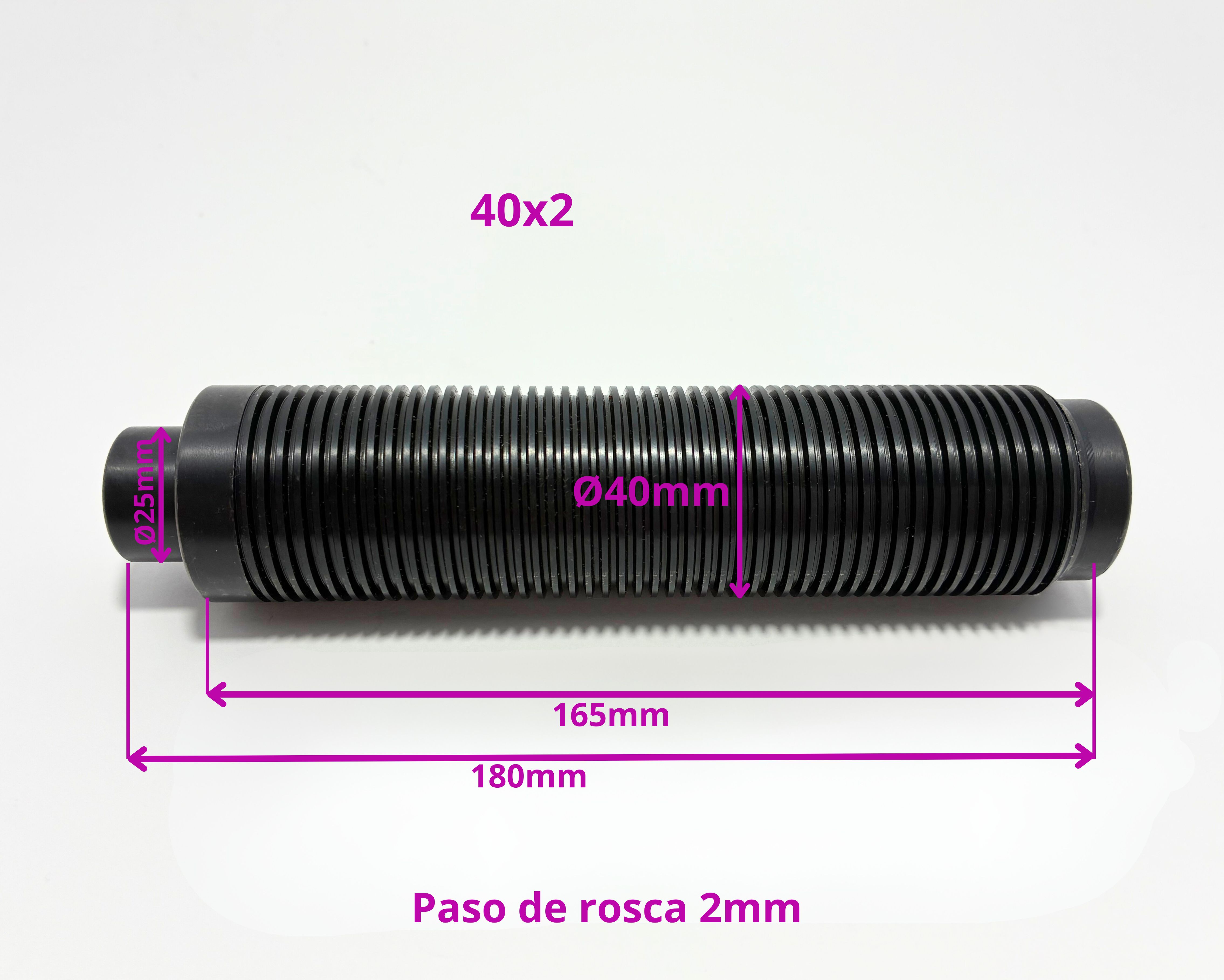 Maquinet|Eje roscado de acero para equilibradora de ruedas 40x2mm