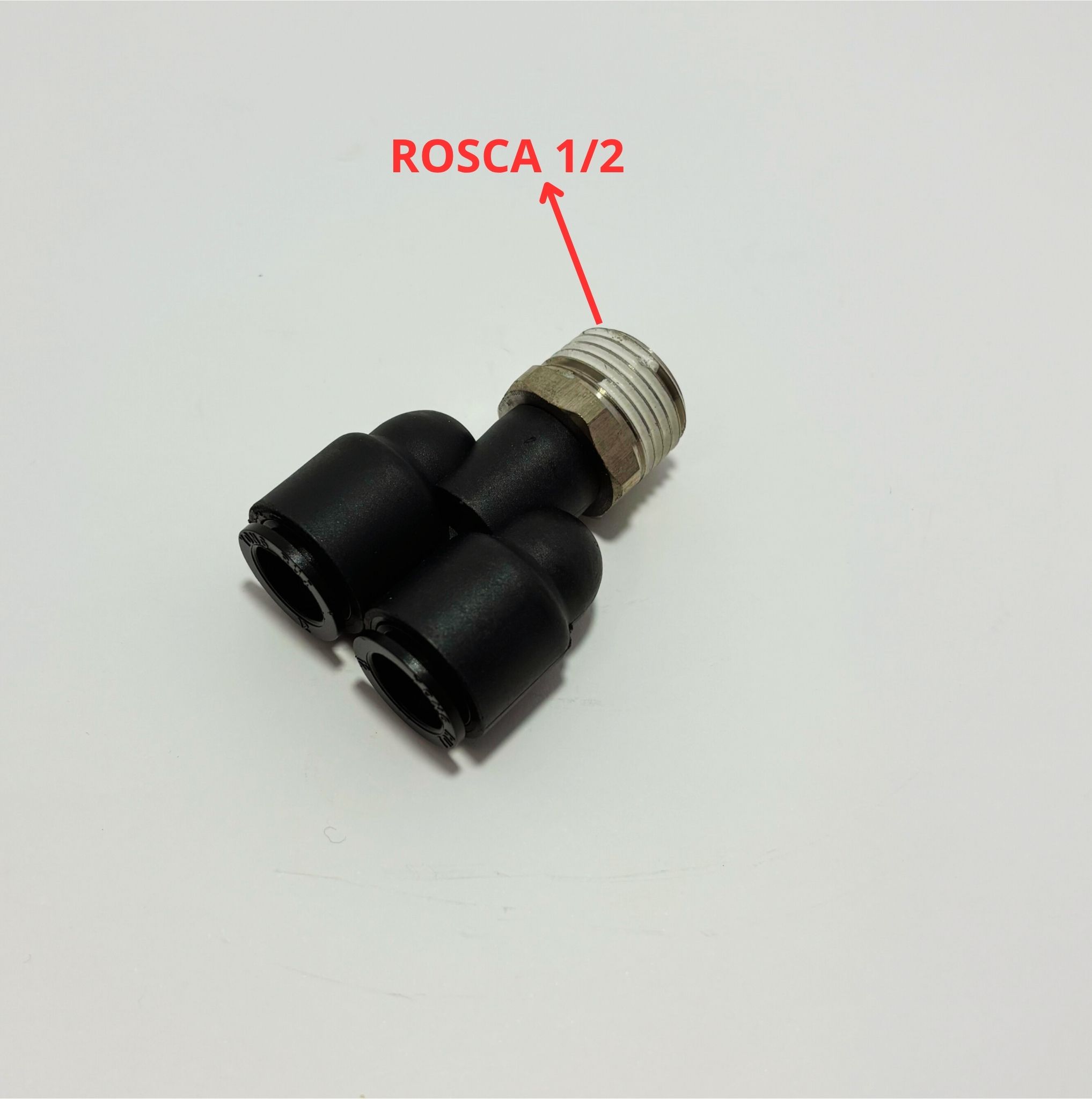 Maquinet|Racor neumático instantáneo en forma de "Y" con rosca macho 1/2 para desmontadora 