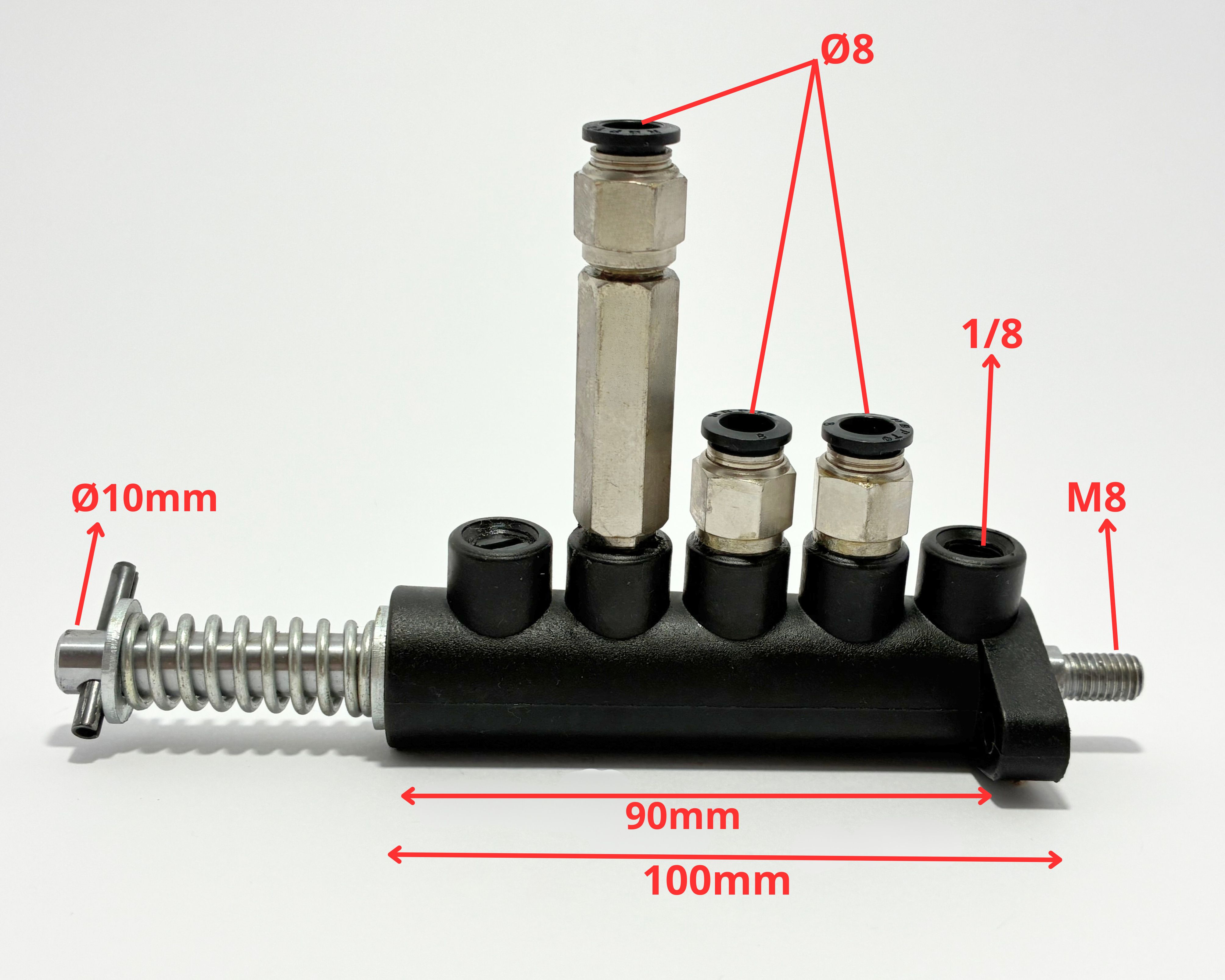 Maquinet|Válvula de control de aire de pedal de pie  con valvula antirretorno de desmontadora (plástico)
